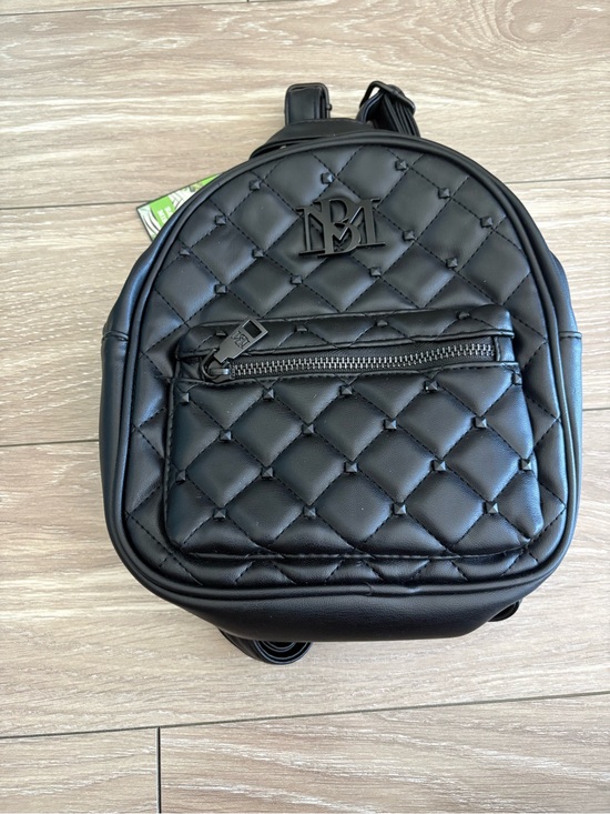 Badgley Mischka Handbags - Badgley Mischka Black Quilted Studed Mini Backpack NWT